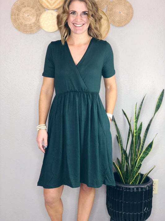 BUTTERY SOFT WRAP FRONT DRESS