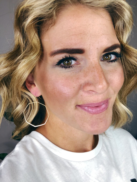 HEXAGON DROP EARRINGS