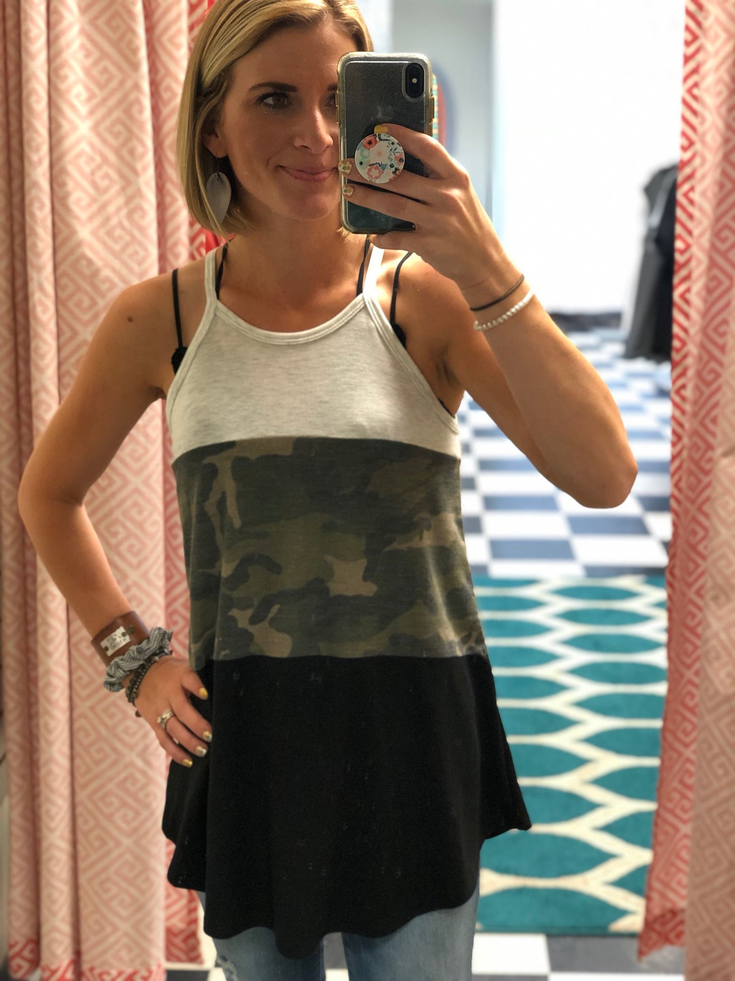 CAMO COLOR BLOCK TANK