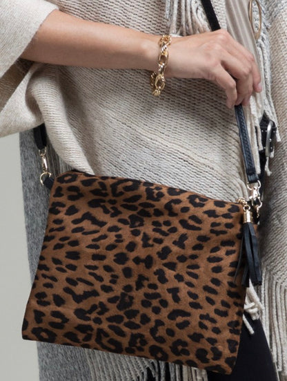 LEOPARD CROSS BODY/CLUTCH