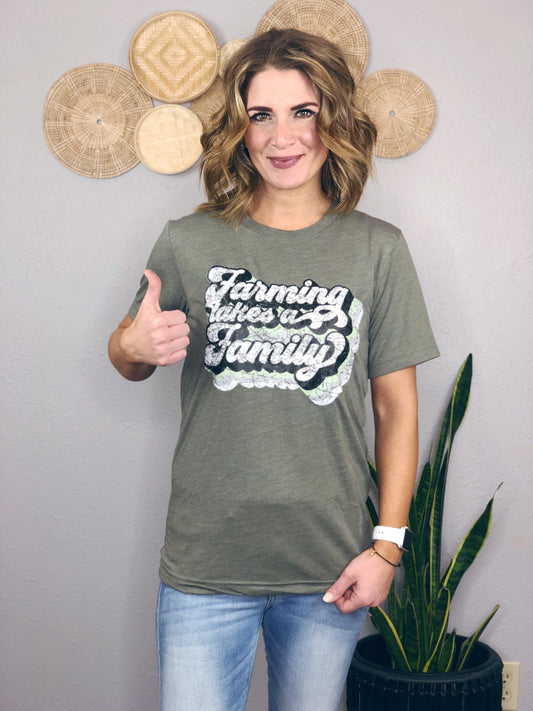 FARMING TAKES A FAMILY TEE