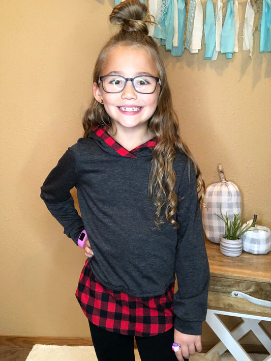 BUFFALO PLAID SWEATER {LITTLES}