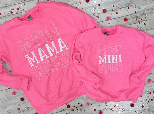 PINK MAMA HEART SWEATER
