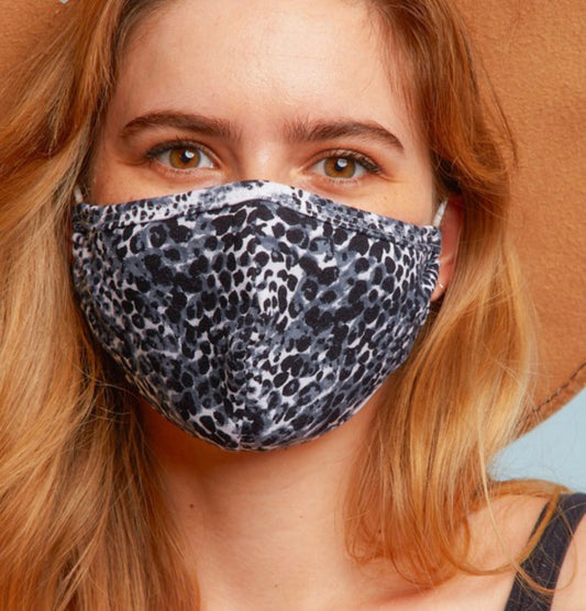 BLACK LEOPARD or TIE DYE ADULT MASK