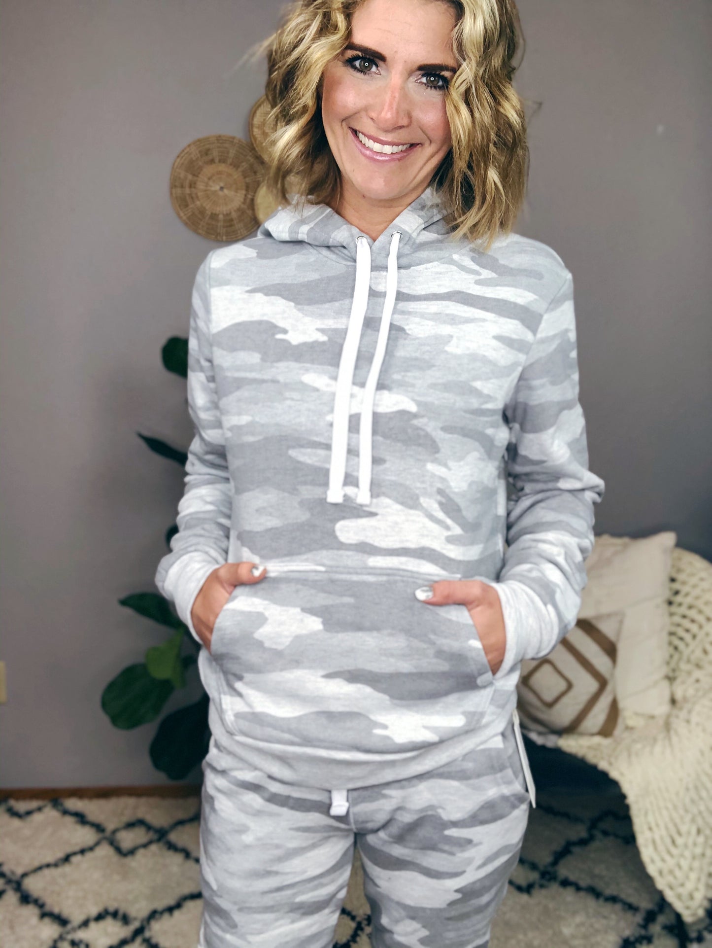 GREY CAMO HOODIE
