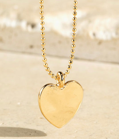 HEART PENDANT METAL NECKLACE