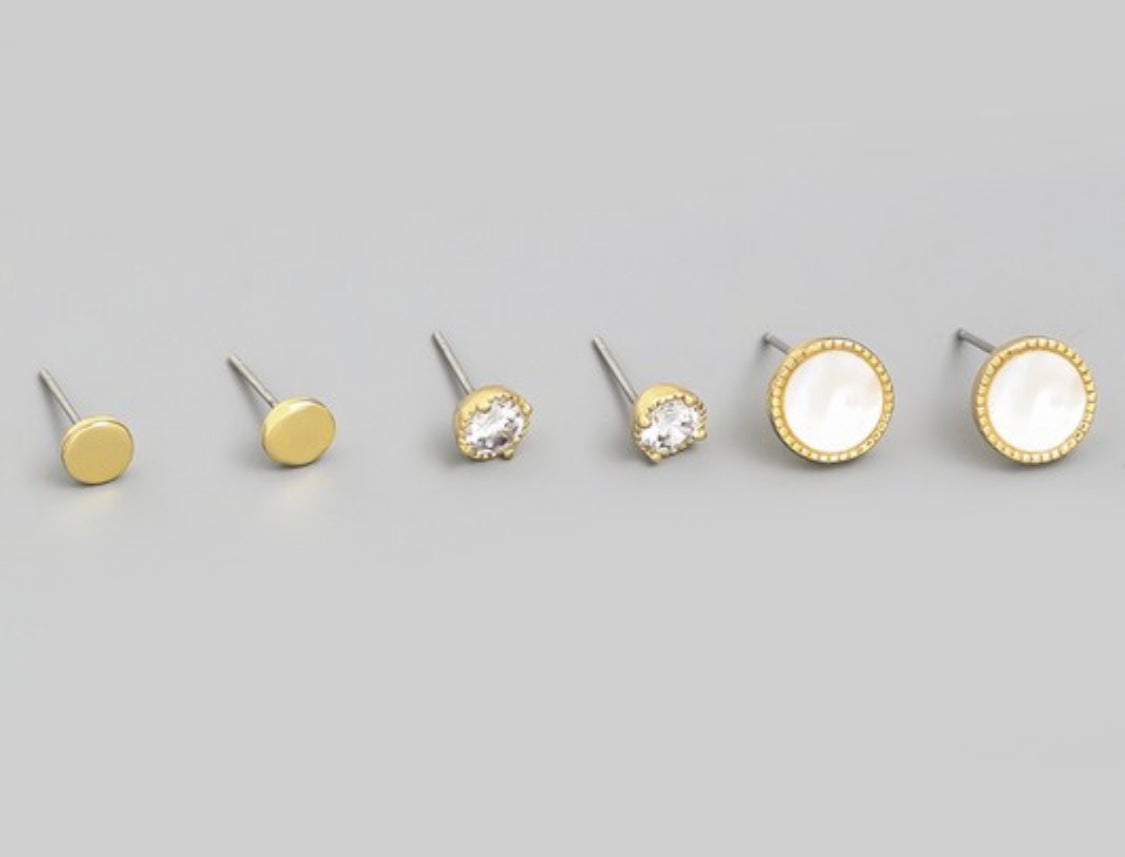 GOLD CIRCLE STUD PACK