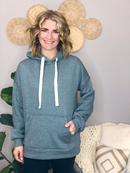 BLUE POCKET HOODIE