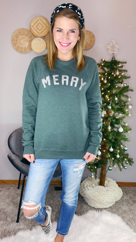 MERRY SILVER GLITTER SWEATER