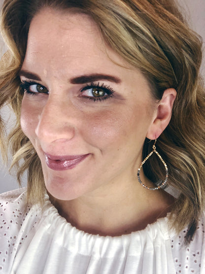 BEADED HOOK EARRING