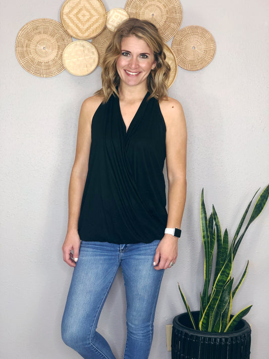 BRUSHED HALTER TOP