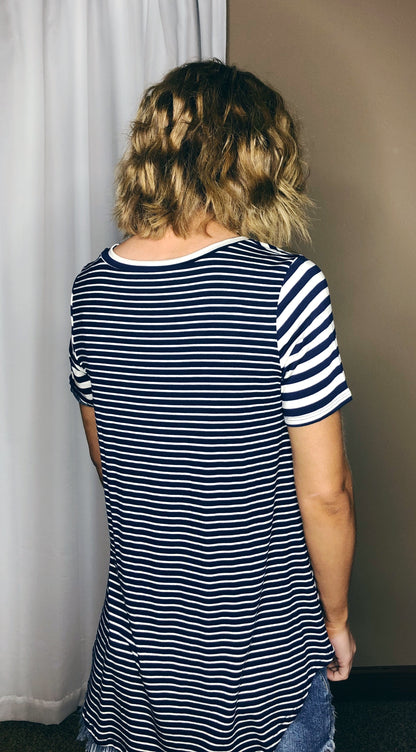 STRIPE POCKET TEE