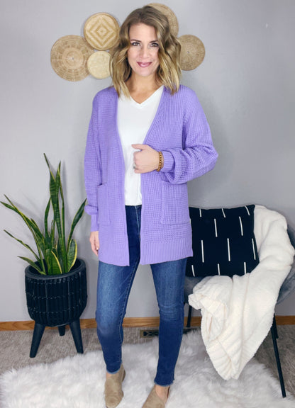 WAFFLE OPEN CARDIGAN SPRING 22