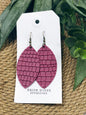 PINK SNAKE LEATHER EARRING