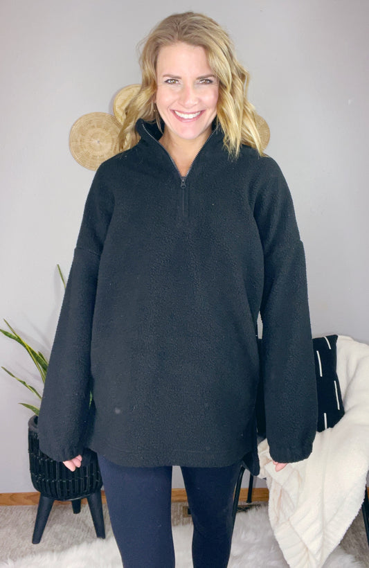 FLEECE SHERPA HALF ZIP