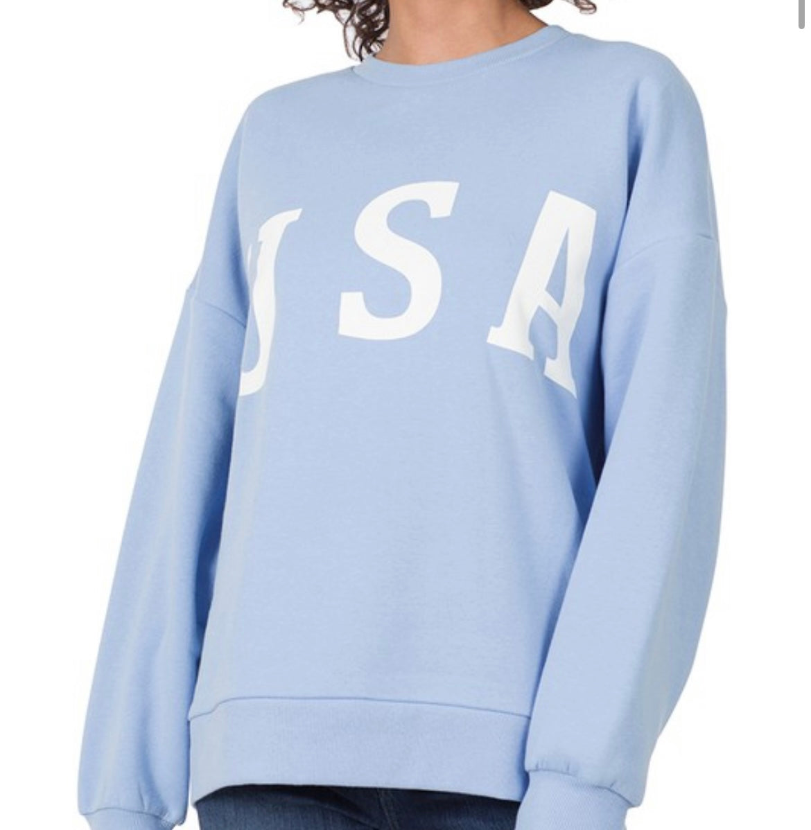 USA LOGO RELAXED FIT SWEATER ‘22