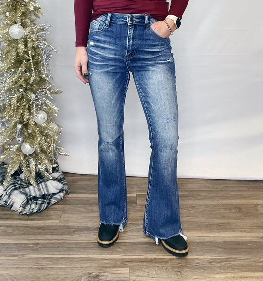 VINTAGE WASHED RISEN FLARE JEAN