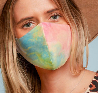 BLACK LEOPARD or TIE DYE ADULT MASK