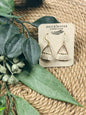 CREAM FRINGE TRIANGLE EARRINGS