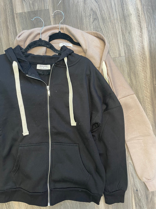 ZIPPER HOODIE SWEAT JACKET