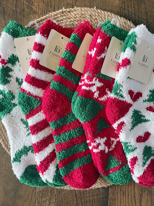 FUZZY CHRISTMAS SOCK