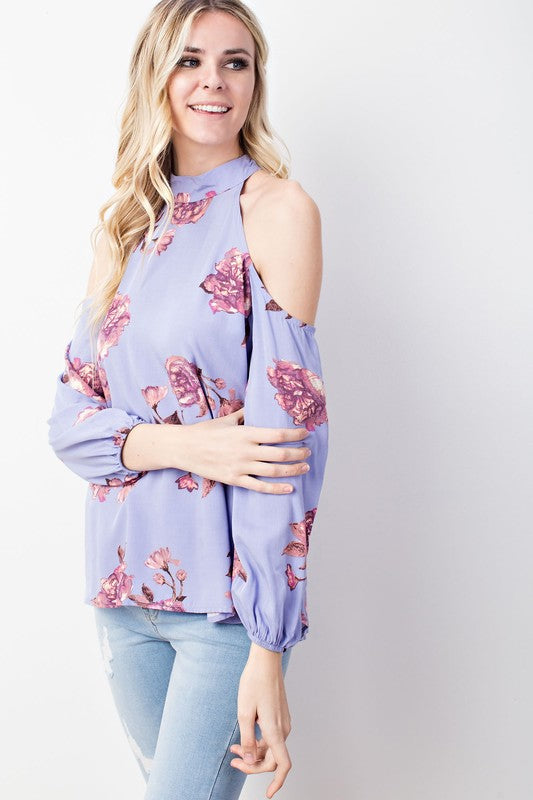 FLORAL COLD SHOULDER