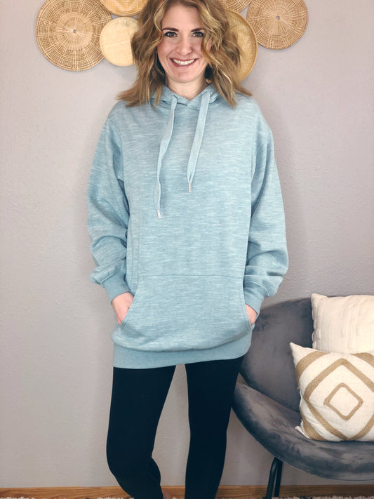 FLEECE OVERSIZED TUNIC HOODIE