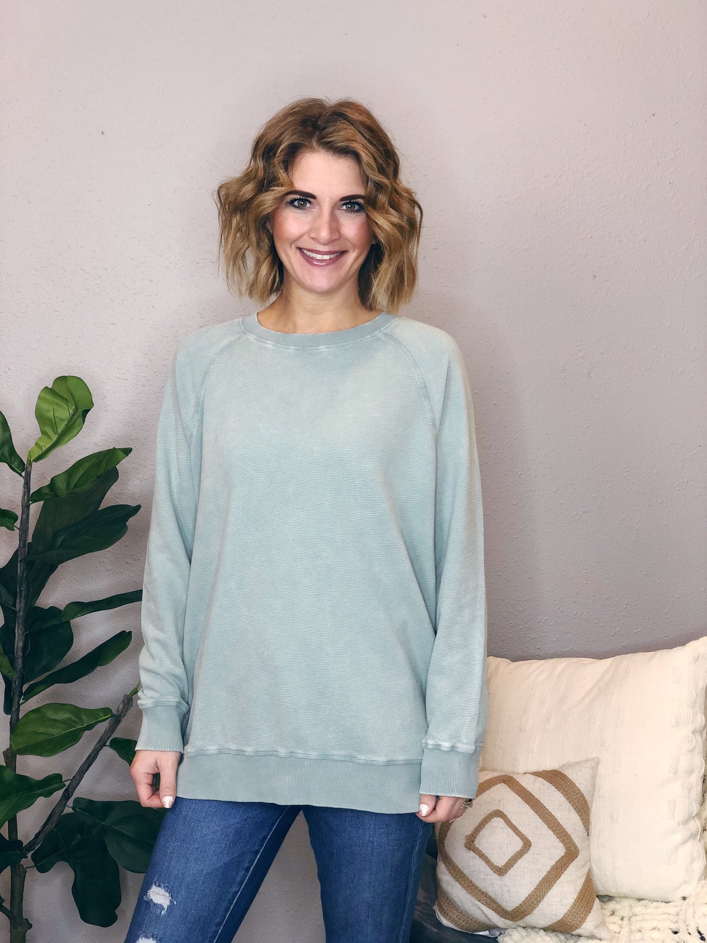 TERRY KNIT PULL OVER