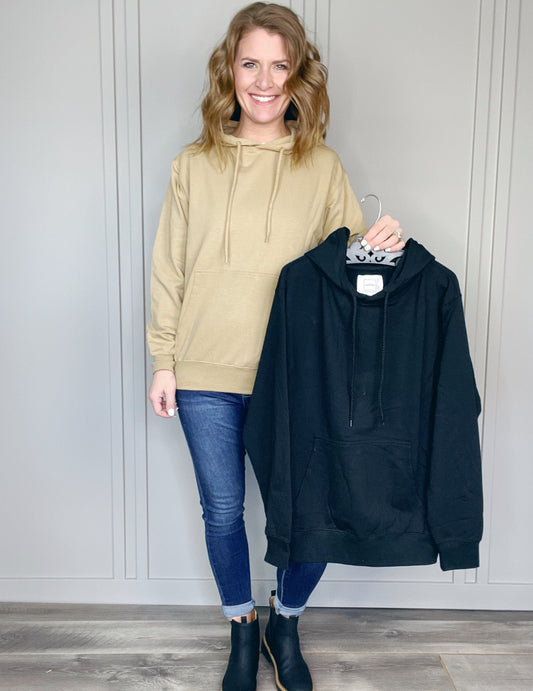 BOYFRIEND NEUTRAL COLOR HOODIE