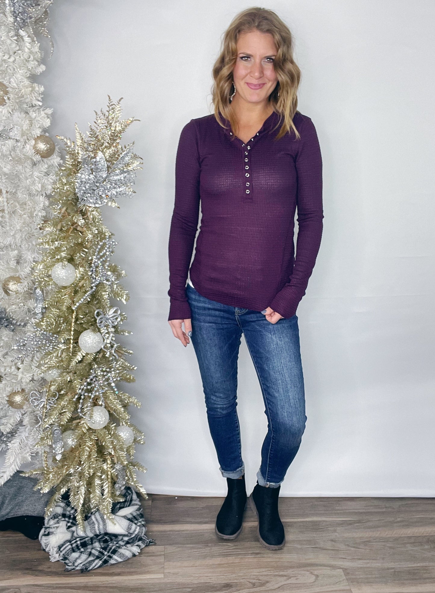 BF {22} WAFFLE SNAP BUTTON TOP
