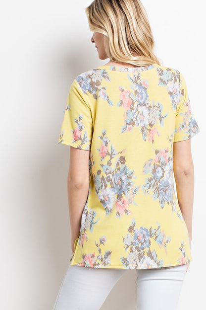 FLORAL VNECK