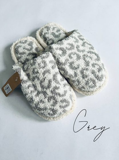 WINTER LUXURY SOFT LEOPARD PATTERN SLIPPER