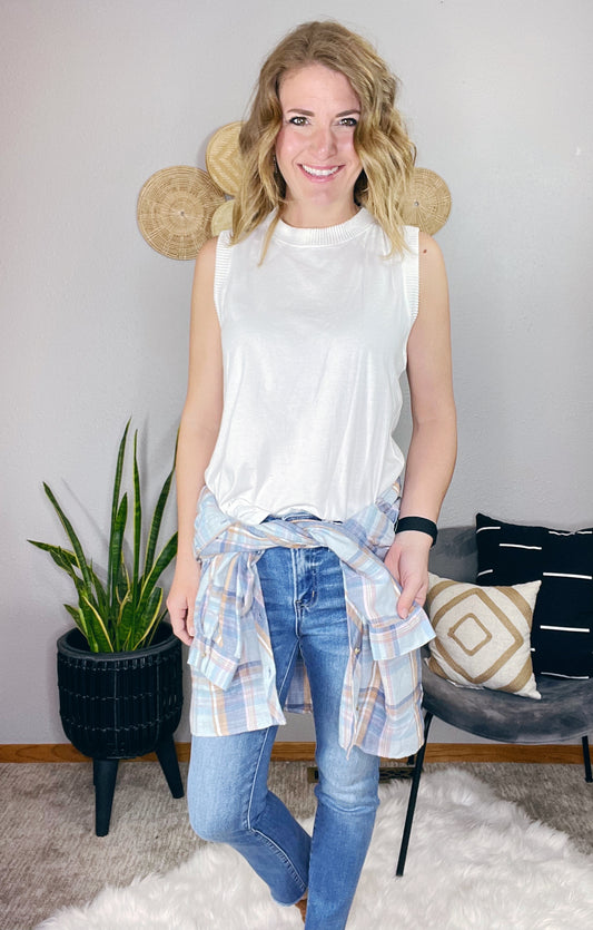 LIGHT PLAID BUTTON DOWN