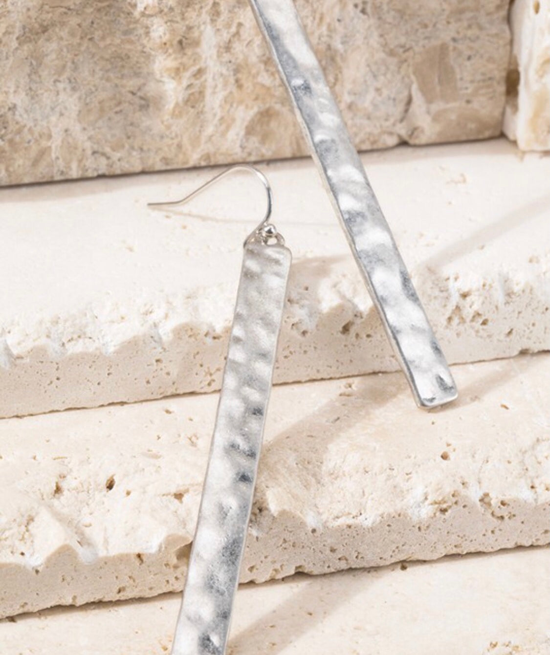 LONG METAL EARRING