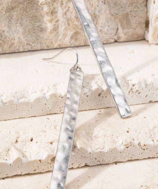 LONG METAL EARRING