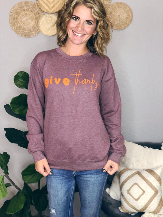 GIVE THANKS SWEATER
