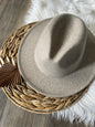 TAUPE WOOL FALL HAT