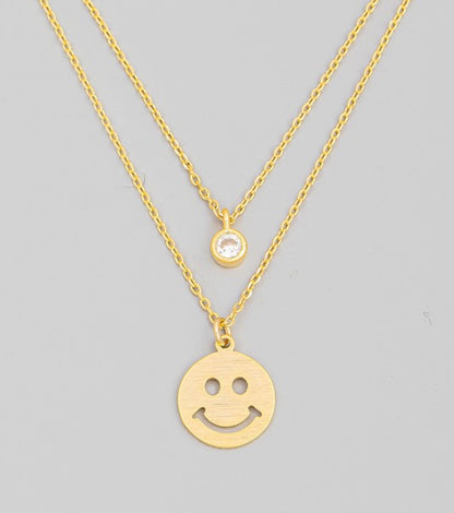 SMILEY LAYERED NECKLACE