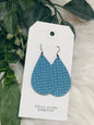 SKY BLUE LEATHER EARRING