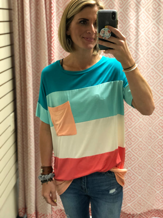 COLOR BLOCK TUNIC