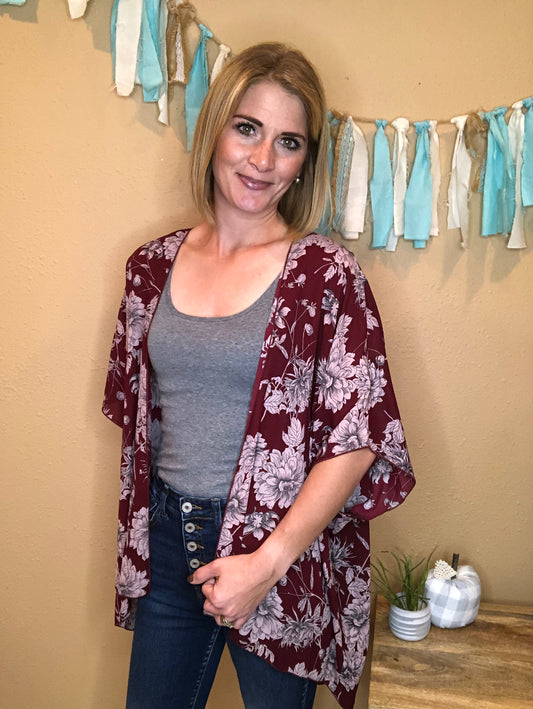 FLORAL KIMONO