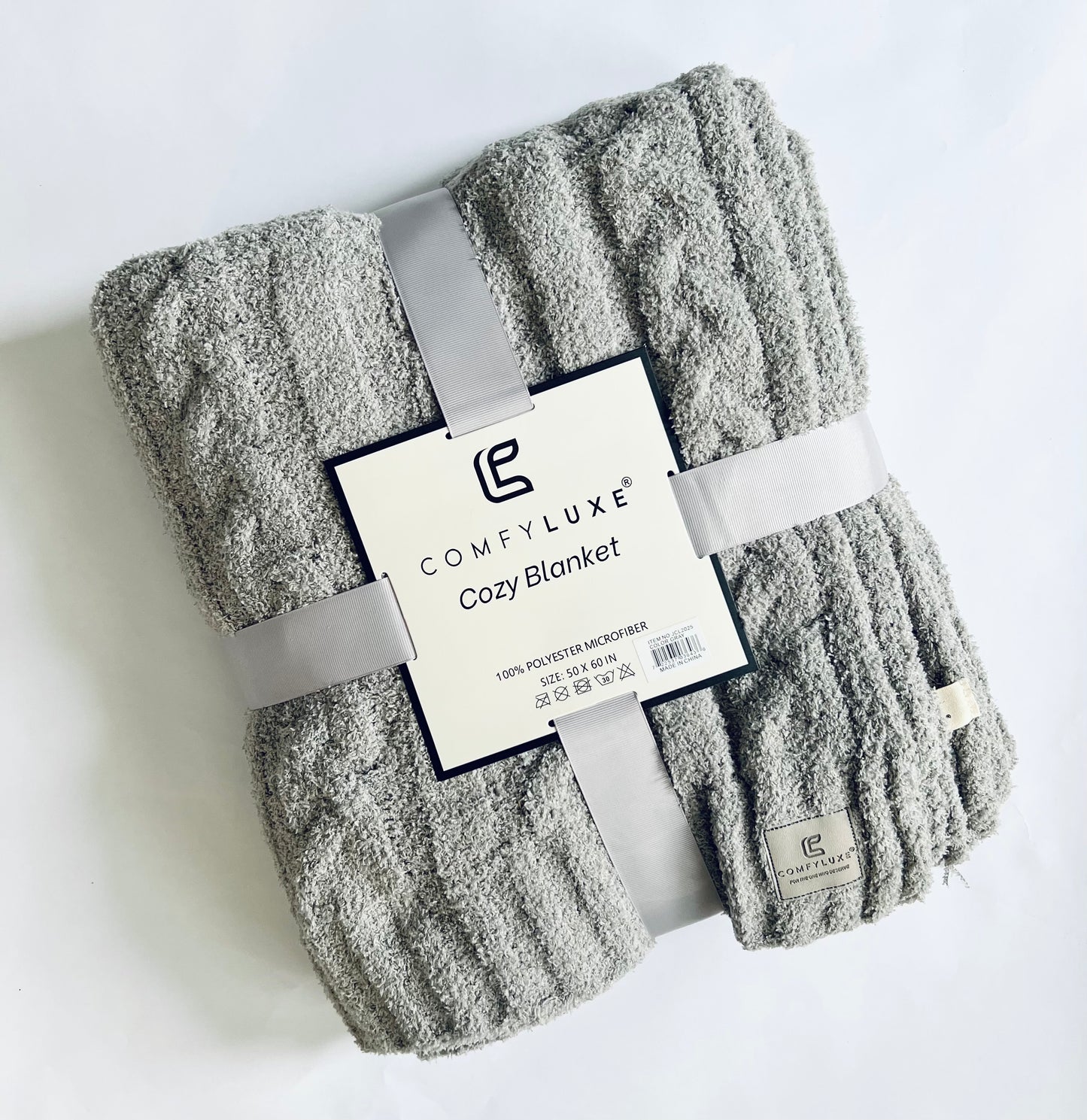 BRAIDED CABLE KNIT SOFT THROW BLANKET