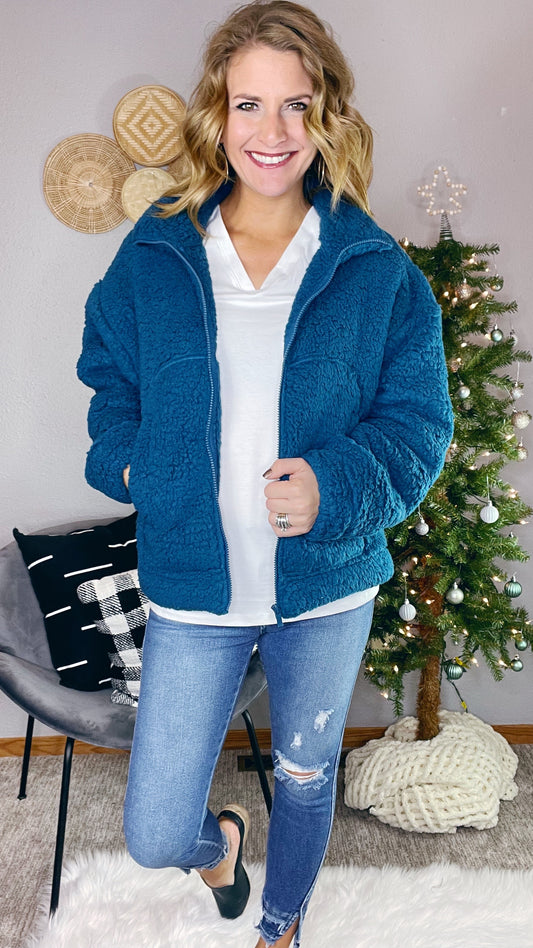 {BF} FULL ZIP SHERPA JACKET