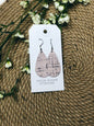 BLUSH PINK LINE LEATHER EARRING