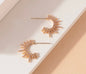 SUN BURST OPEN HOOP EARRING