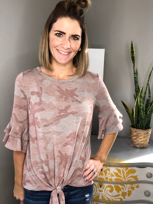 PINK CAMO BELL SLEEVE
