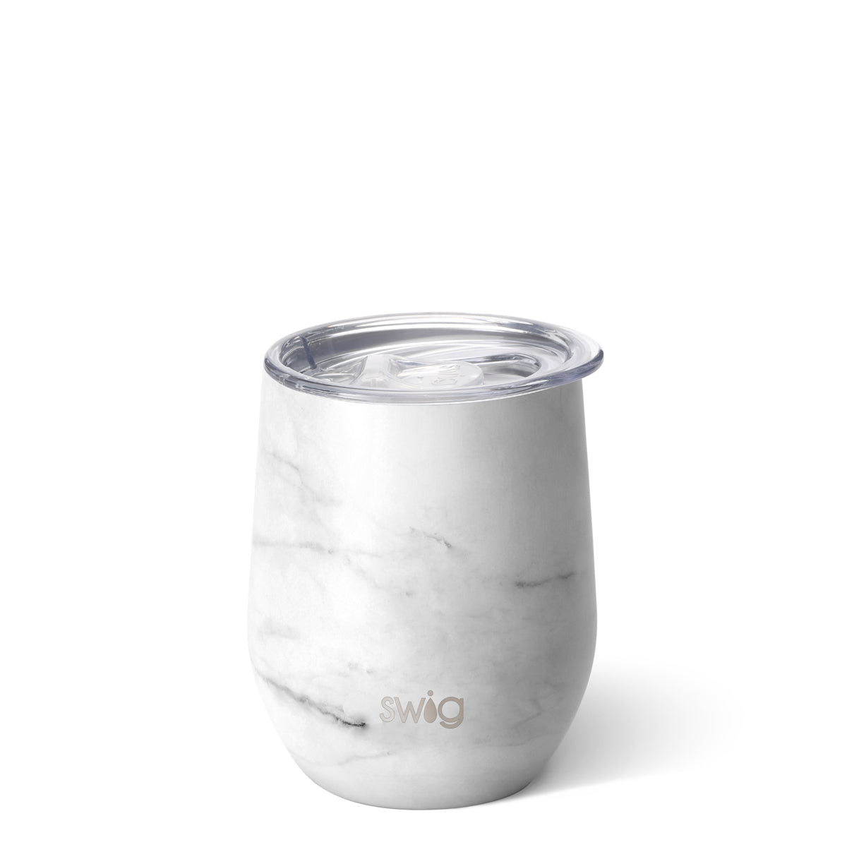 SWIG STEMLESS WINE CUP-MARBLE MATTE