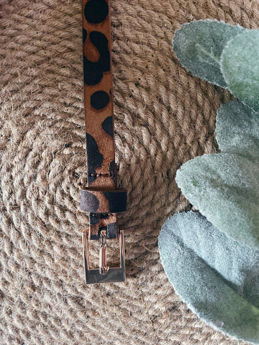 LEOPARD LEATHER BELT