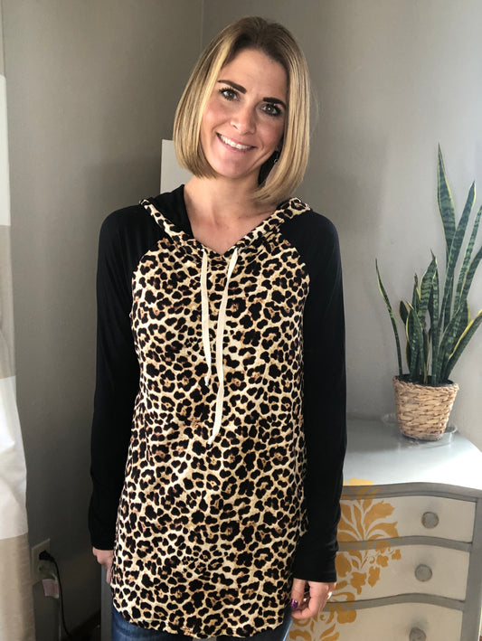 LEOPARD PRINT HOODIE