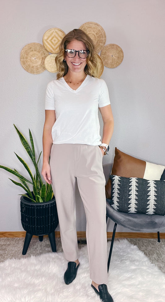 7/8 LENGTH PULL ON STRETCH DRESS PANT